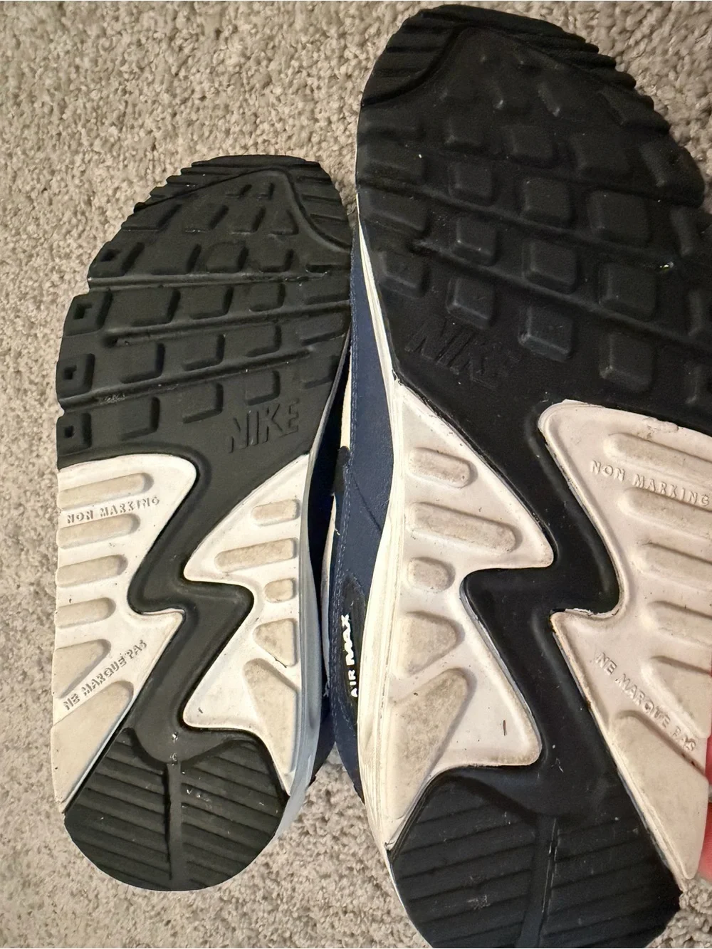 Nike White, Black & Blue Low-Top Sneakers